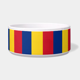 Comedero Tazón de mascota de bandera rumana