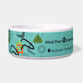 Comedero Tazón de mascota de cerámica retro inspirada en el