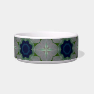 Comedero Tazón de mascota de flores azules