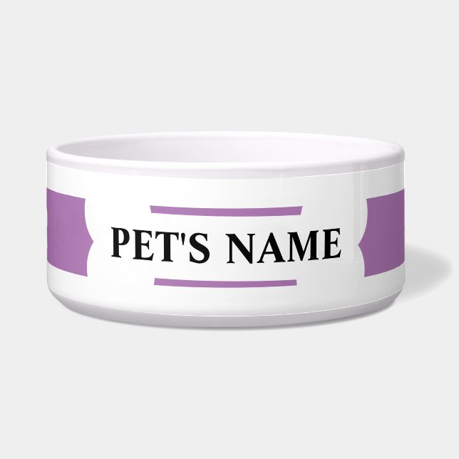 Comedero Tazón de mascota de hueso de perro personalizado (Frente)