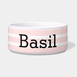 Comedero Tazón de mascota de PINK STRIPED