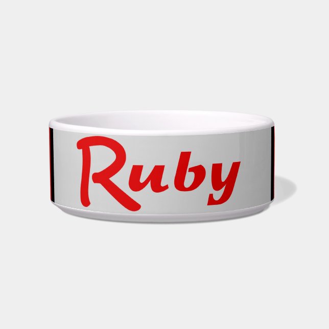 Comedero Tazón de mascota de Ruby (Frente)
