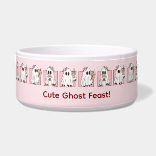 Comedero Tazón de mascota Kawaii de Halloween – Fantasmas r
