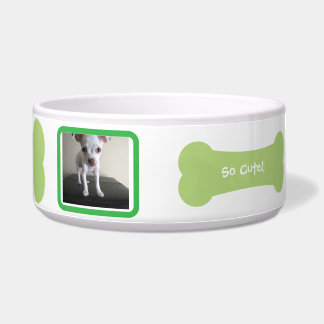 Comedero Tazón de mascota personalizada con foto de hueso d
