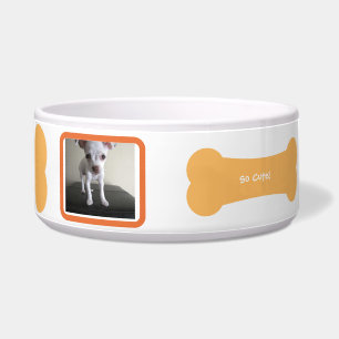 Comedero Tazón de mascota personalizada con foto de hueso d