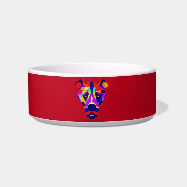 Comedero Tazón de mascota rojo mediano para el perro de Ale (Frente)