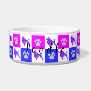 Comedero Tazón de mascotas azul y rosa caliente de cangrejo