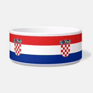 Comedero Tazón de mascotas con bandera croata