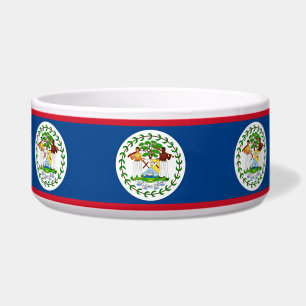 Comedero Tazón de mascotas con bandera de Belice