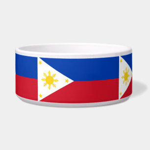 Comedero Tazón de mascotas con bandera de Filipinas