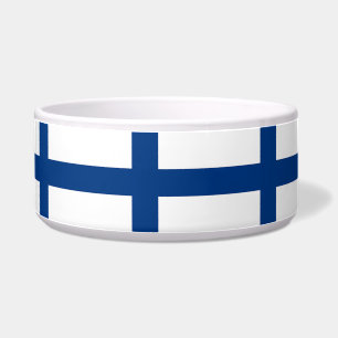 Comedero Tazón de mascotas con bandera de Finlandia