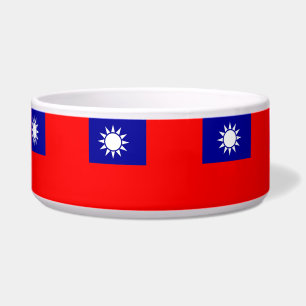 Comedero Tazón de mascotas con bandera de Taiwán