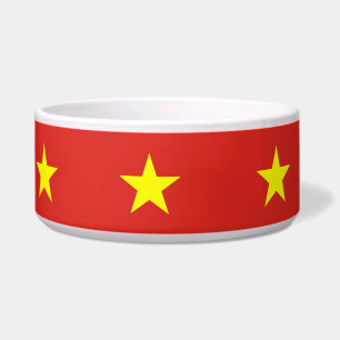 Comedero Tazón de mascotas con bandera de Vietnam