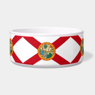 Comedero Tazón de mascotas con bandera del estado de Florid