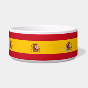 Comedero Tazón de mascotas con bandera española