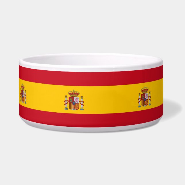 Comedero Tazón de mascotas con bandera española (Izquierda)