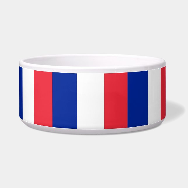 Comedero Tazón de mascotas con bandera francesa (Izquierda)
