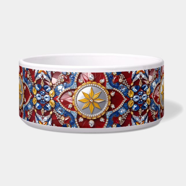 Comedero Tazón de mascotas con colombianos Resumen de diseñ (Frente)