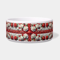 Tazón de mascotas con diseño de Rosas ingleses
