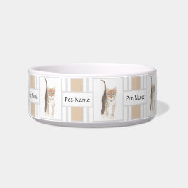 Comedero Tazón De Mascotas Con Imagen De Pestaña Y Texto