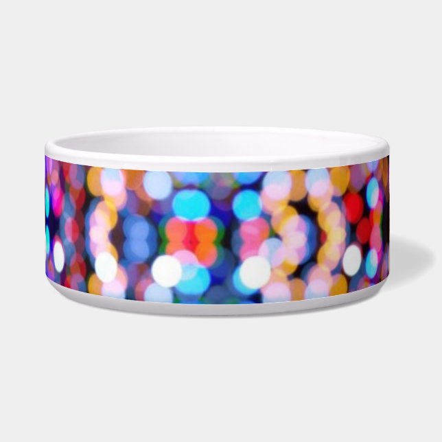 Comedero Tazón de mascotas con luces borrosas (Frente)