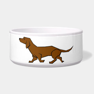 Comedero Tazón de mascotas Dachshund Adorable - Arte de vec