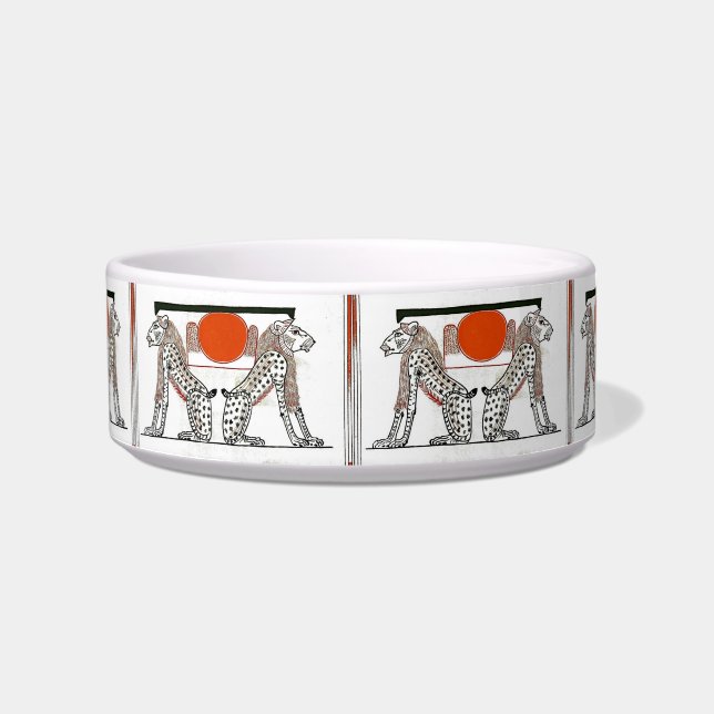 Comedero Tazón de mascotas de dioses egipcios (Frente)