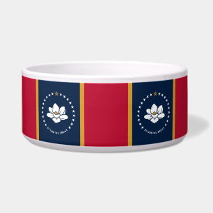 Comedero Tazón de mascotas de la bandera de Mississippi