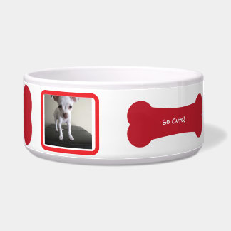 Comedero Tazón de mascotas personalizada con foto de hueso