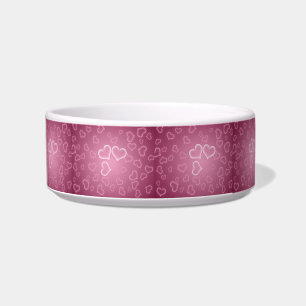 Comedero Tazón de menta de flores rosadas