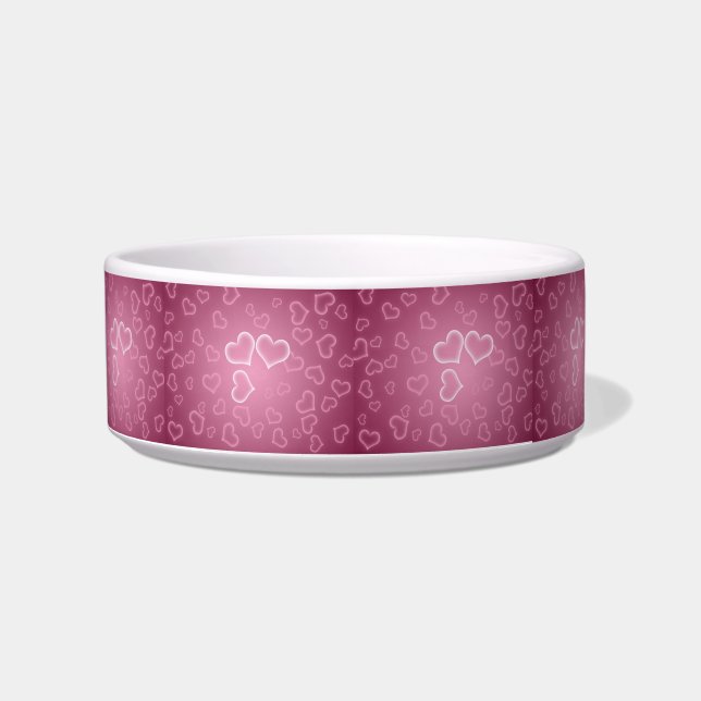 Comedero Tazón de menta de flores rosadas (Frente)