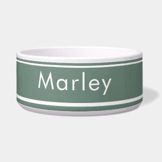 Comedero Tazón de nombres personalizado para perros - Verde