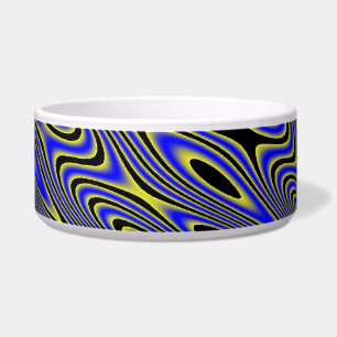 Comedero Tazón de perro azul negro y amarillo