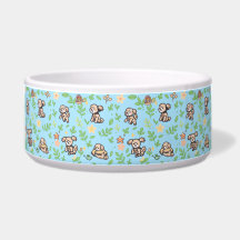 Tazón de perro Caniche Floral de primavera Cute Al
