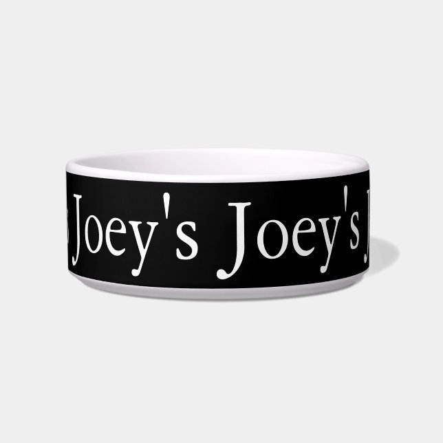 Comedero Tazón de perro con nombre personalizado (Frente)