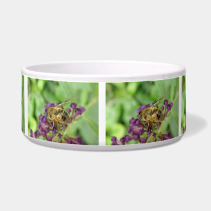 Comedero Tazón de perro de abeja y morada