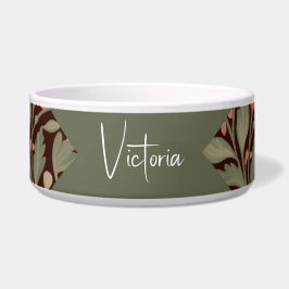 Comedero Tazón de perro de cerámica para artes botánicas vi