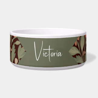 Comedero Tazón de perro de cerámica para artes botánicas vi