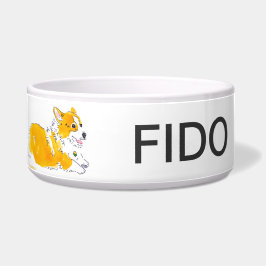 Comedero Tazón de perro de Corgis volador