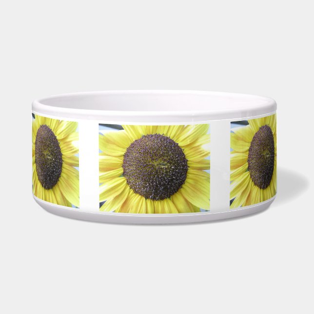 Comedero Tazón de perro de girasol amarillo (Frente)
