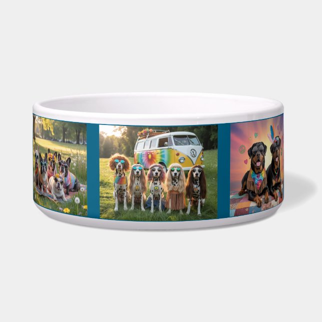 Comedero Tazón de perro hippie (Frente)