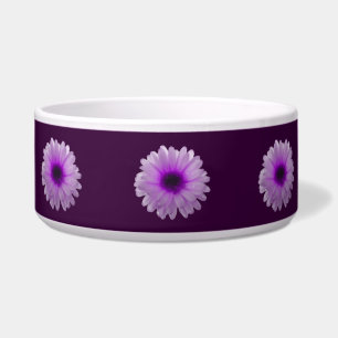 Comedero Tazón de perro Marigold blanco y morado