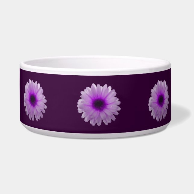 Comedero Tazón de perro Marigold blanco y morado (Frente)