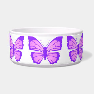 Comedero Tazón de perro Mariposa rosa morada