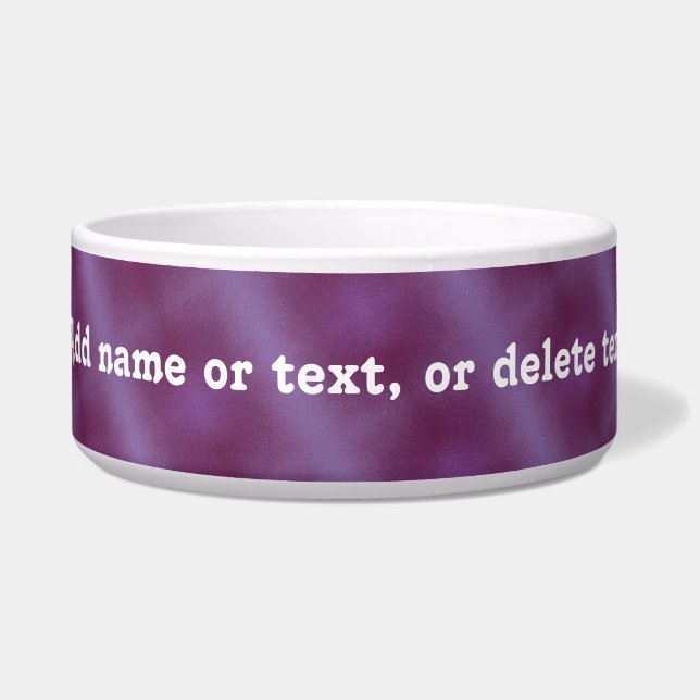 Comedero Tazón de perro morado a cuadros (Frente)