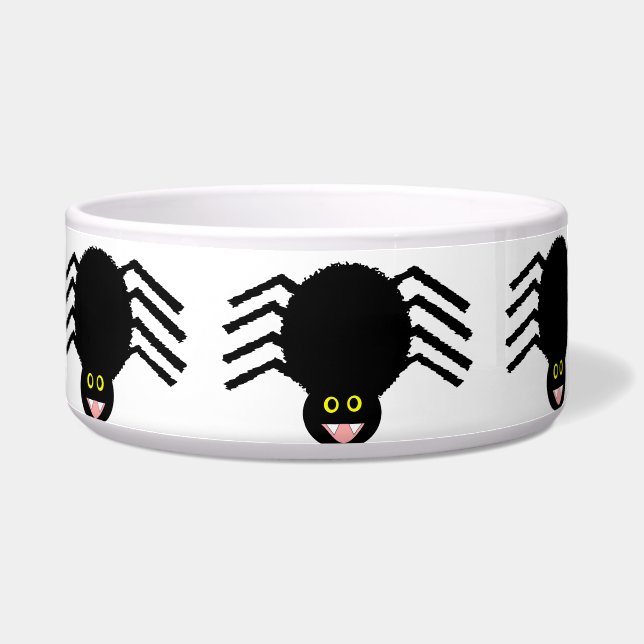 Comedero Tazón de perro negro araña (Izquierda)