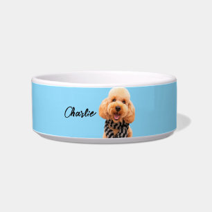 Comedero Tazón de perro personalizado con foto y nombre de 