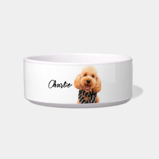 Comedero Tazón de perro personalizado con foto y nombre de