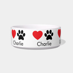 Comedero Tazón de perro personalizado con nombre, pinturas 