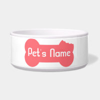 Tazón de perro personalizado masticado de huesos r